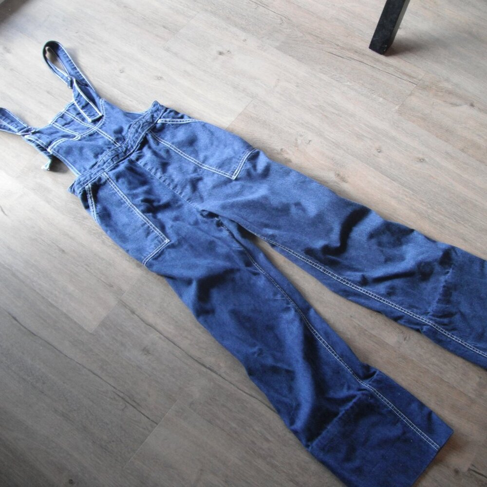 Vintage Womens 1970s Overalls Hand-Hemmed Size S-M
